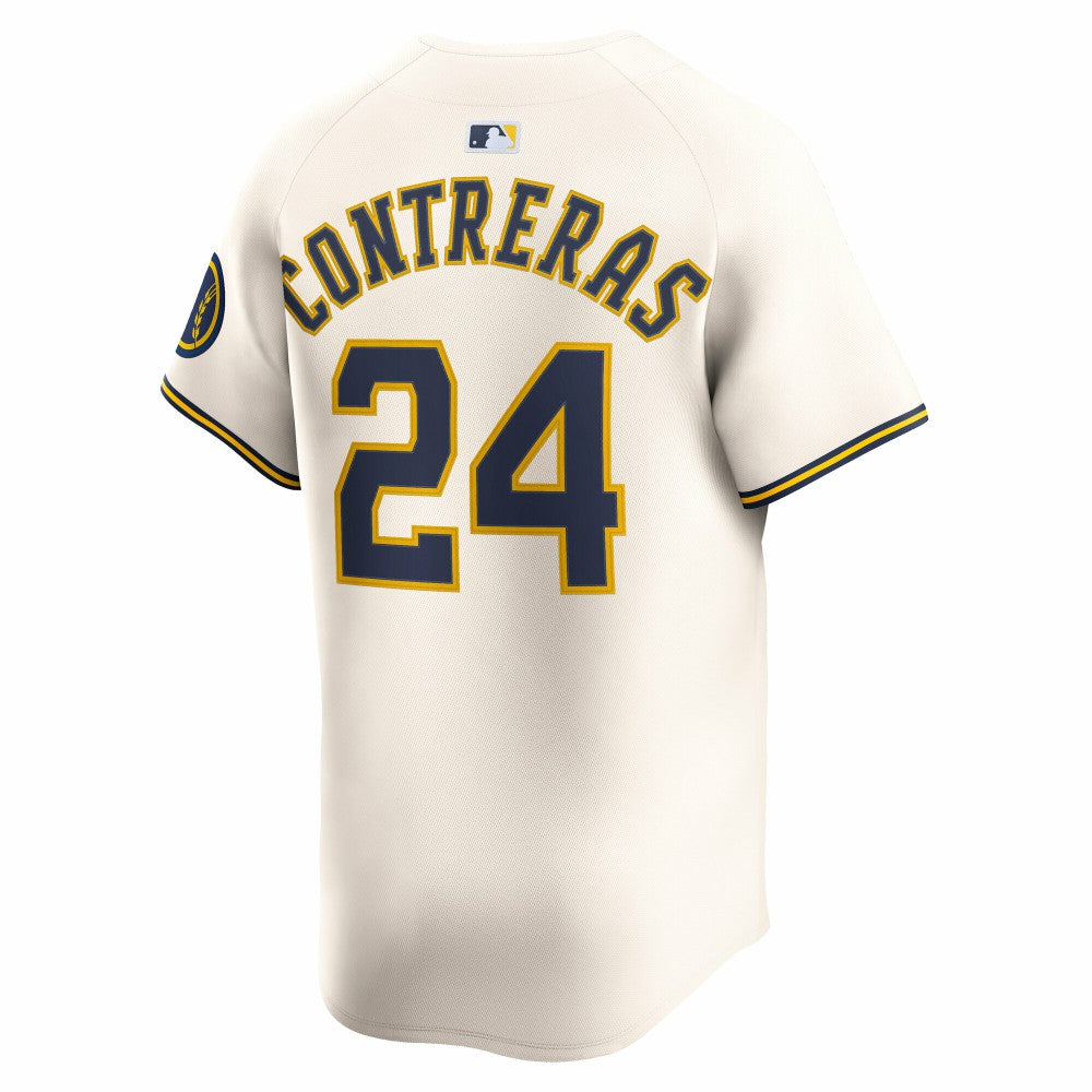 William Contreras Milwaukee Brewers Nike Home Limited Player Jersey - Cream - Nike Online