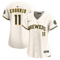 Jackson Chourio Milwaukee Brewers Nike Women's Home Limited Player Jersey - Cream - Nike Lifestyle