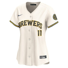 Jackson Chourio Milwaukee Brewers Nike Women's Home Limited Player Jersey - Cream - Nike Lifestyle
