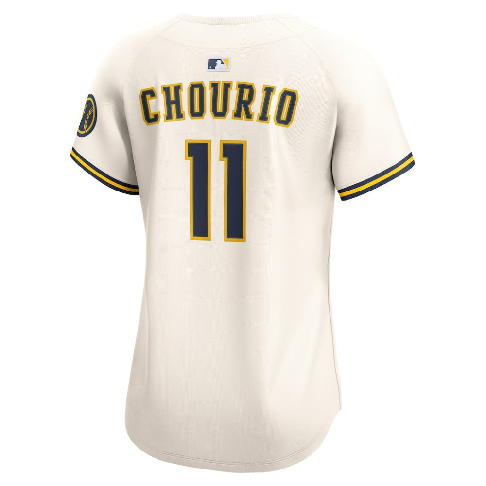 Jackson Chourio Milwaukee Brewers Nike Women's Home Limited Player Jersey - Cream - Nike Lifestyle