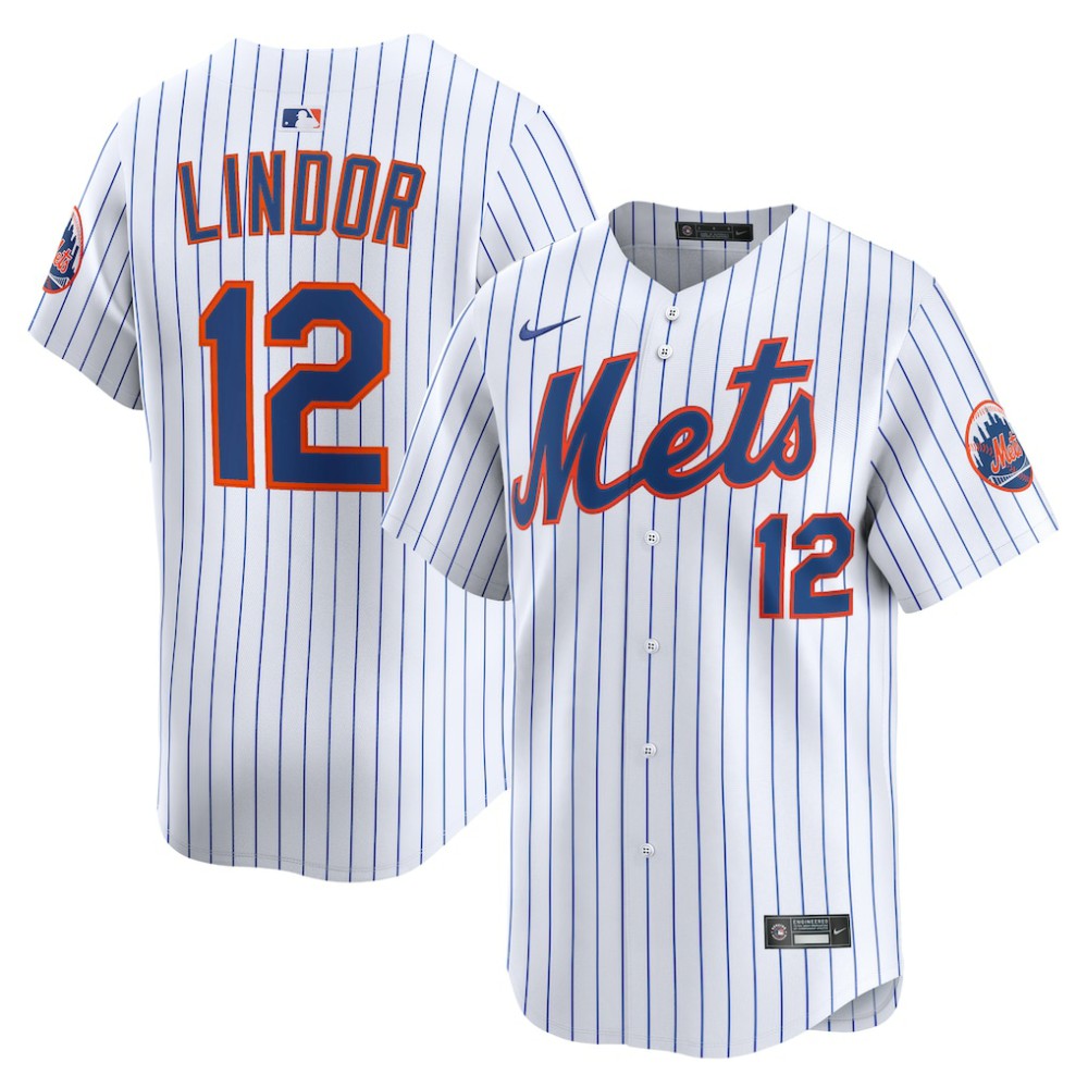 Francisco Lindor New York Mets Nike Home Limited Jersey - White - Nike Discount