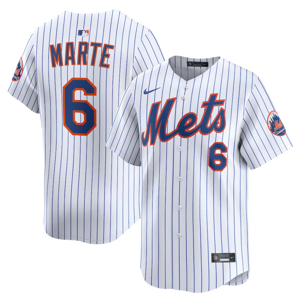Starling Marte New York Mets Nike Home Limited Player Jersey - White - Nike Sale