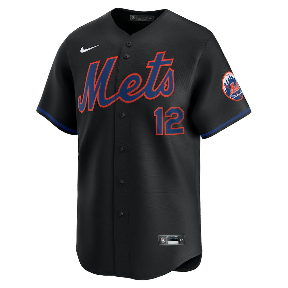 Francisco Lindor New York Mets Nike Alternate Limited Jersey - Black - Nike Sale
