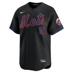 Francisco Lindor New York Mets Nike Alternate Limited Jersey - Black - Nike Sale