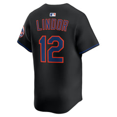 Francisco Lindor New York Mets Nike Alternate Limited Jersey - Black - Nike Sale