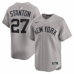 Giancarlo Stanton New York Yankees Nike Road Limited Jersey - Gray - Nike Online