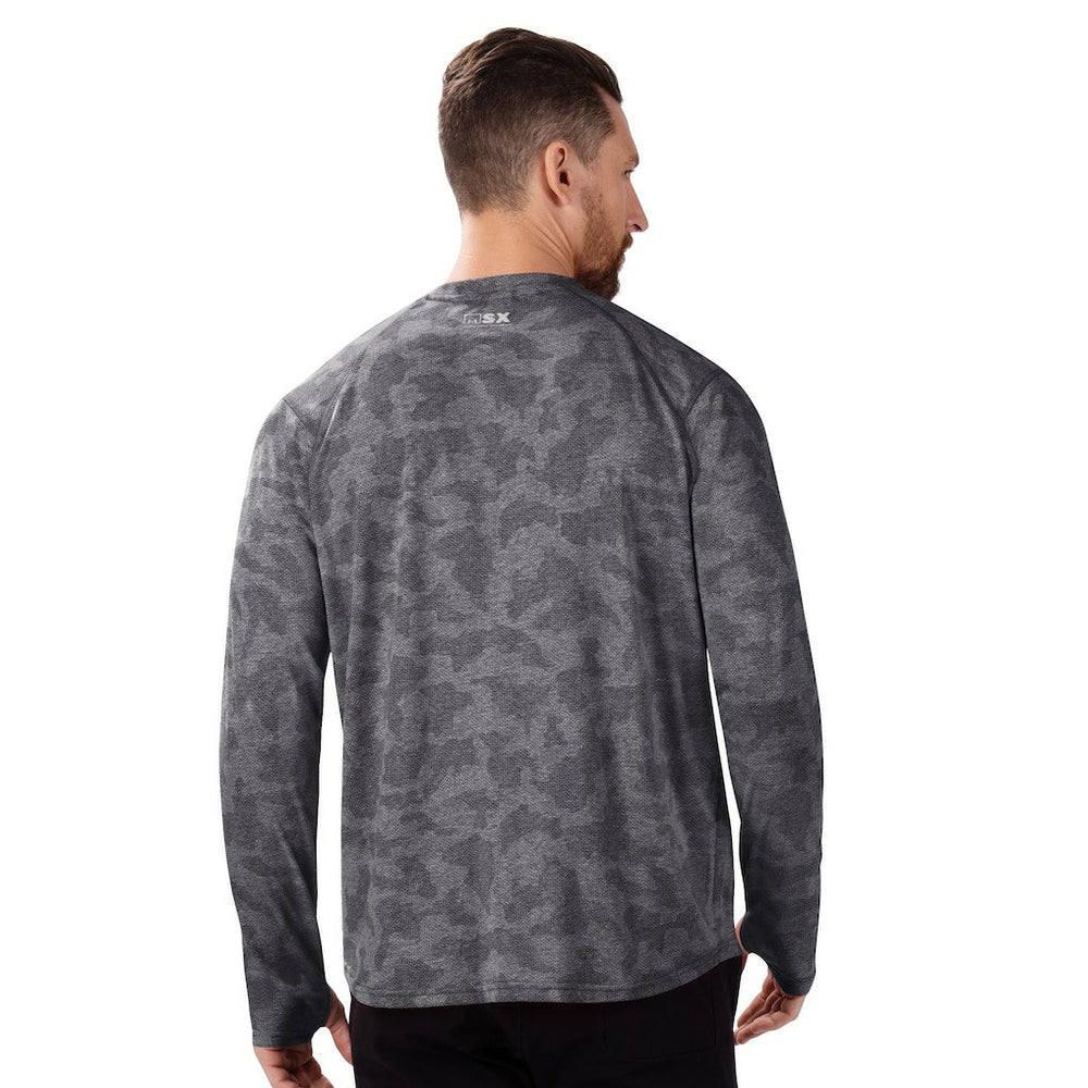 Minnesota Vikings MSX by Michael Strahan Performance Camo Long Sleeve T-Shirt Black