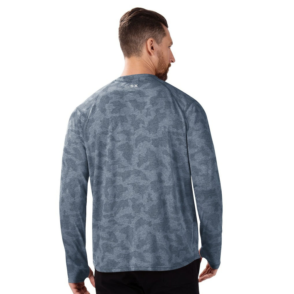 Chicago Bears MSX by Michael Strahan Performance Camo Long Sleeve T-Shirt Navy
