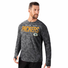 Green Bay Packers MSX by Michael Strahan Performance Camo Long Sleeve T-Shirt Black