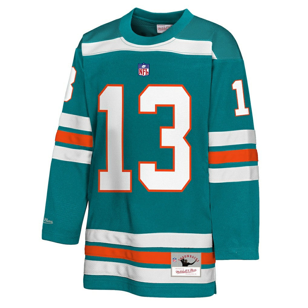 Mitchell & Ness Dan Marino Miami Dolphins Youth Hockey Fashion Jersey Aqua