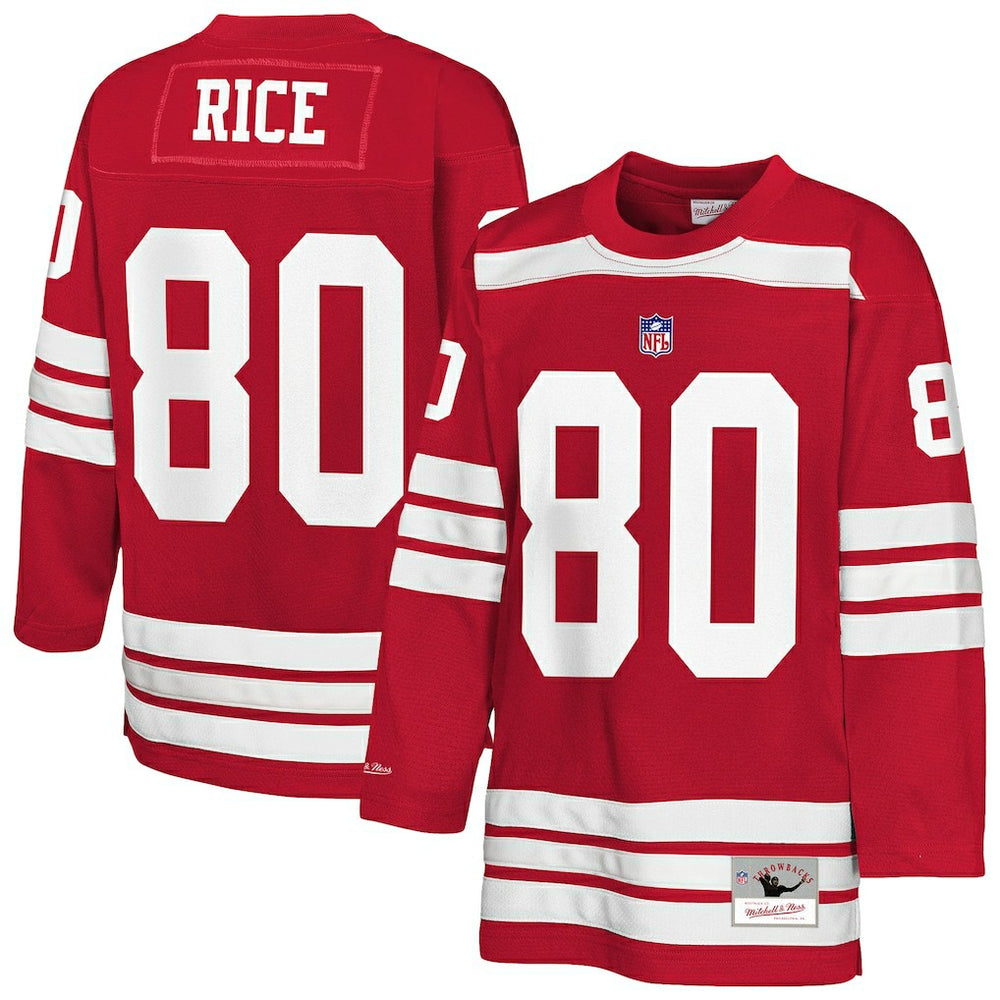 Mitchell & Ness Jerry Rice San Francisco 49ers Youth Hockey Fashion Jersey Scarlet