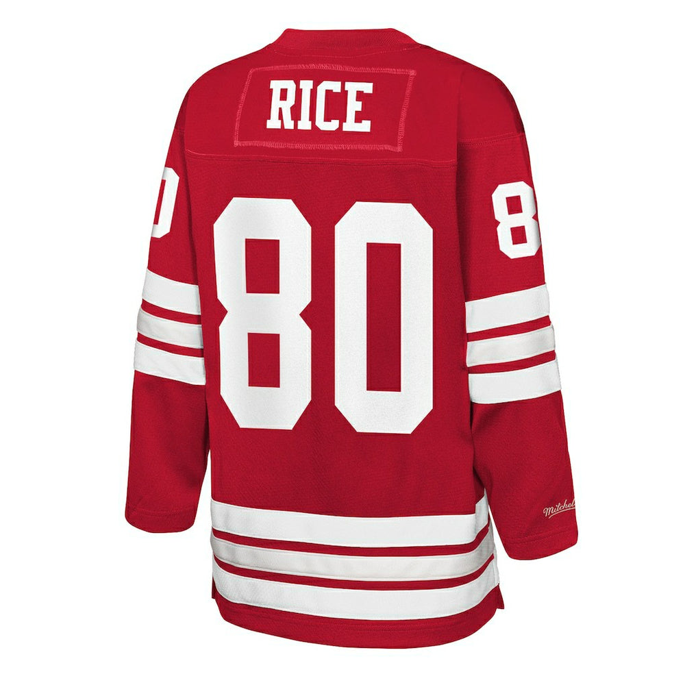 Mitchell & Ness Jerry Rice San Francisco 49ers Youth Hockey Fashion Jersey Scarlet