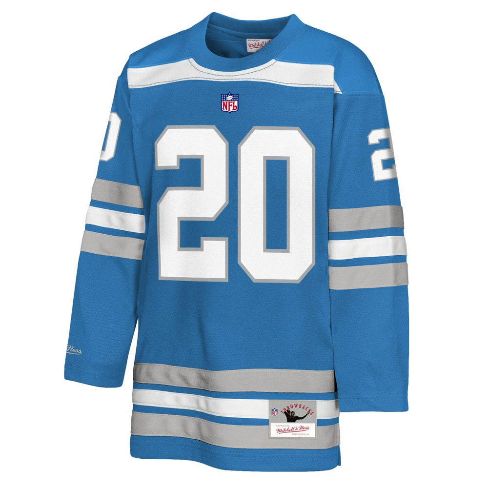 Mitchell & Ness Barry Sanders Detroit Lions Youth Hockey Fashion Jersey Blue