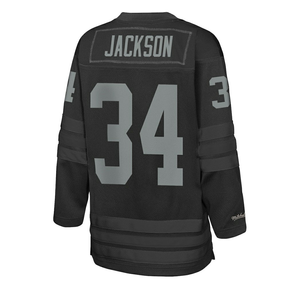 Mitchell & Ness Bo Jackson Las Vegas Raiders Youth Hockey Fashion Jersey Black