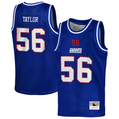 Mitchell & Ness Lawrence Taylor New York Giants Youth Retired Player NFL Basketball Fashion Jersey Royal