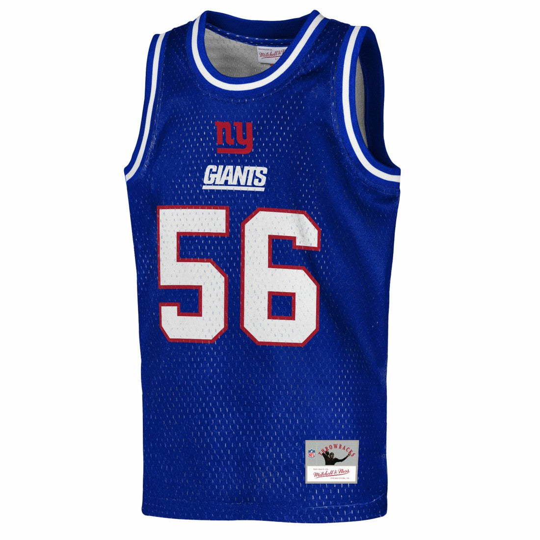 Mitchell & Ness Lawrence Taylor New York Giants Youth Retired Player NFL Basketball Fashion Jersey Royal