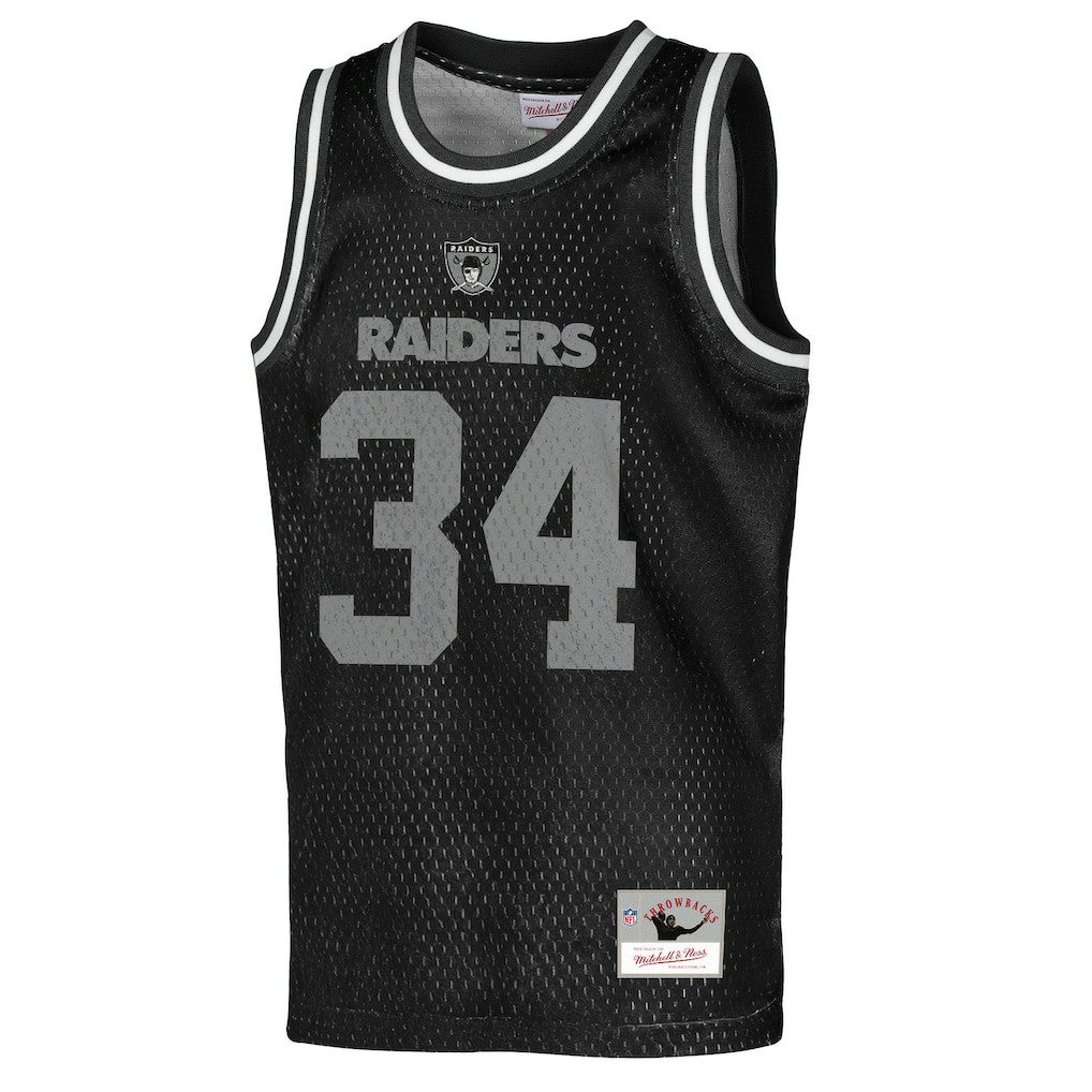 Mitchell & Ness Bo Jackson Las Vegas Raiders Youth Retired Player NFL Basketball Fashion Jersey Black