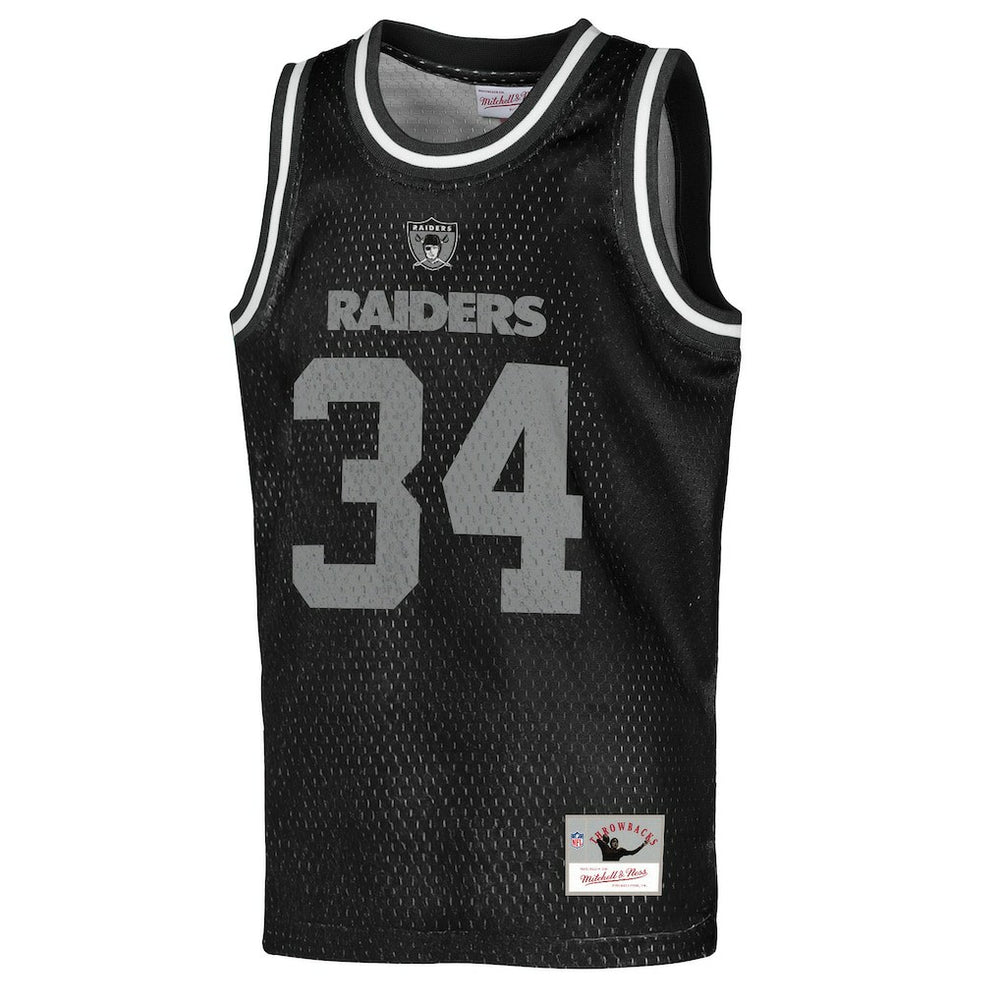 Mitchell & Ness Bo Jackson Las Vegas Raiders Youth Retired Player NFL Basketball Fashion Jersey Black