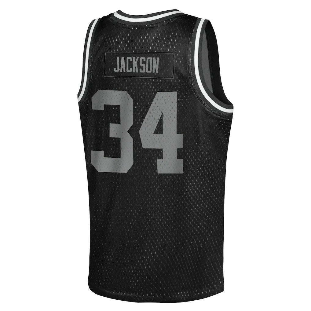 Mitchell & Ness Bo Jackson Las Vegas Raiders Youth Retired Player NFL Basketball Fashion Jersey Black