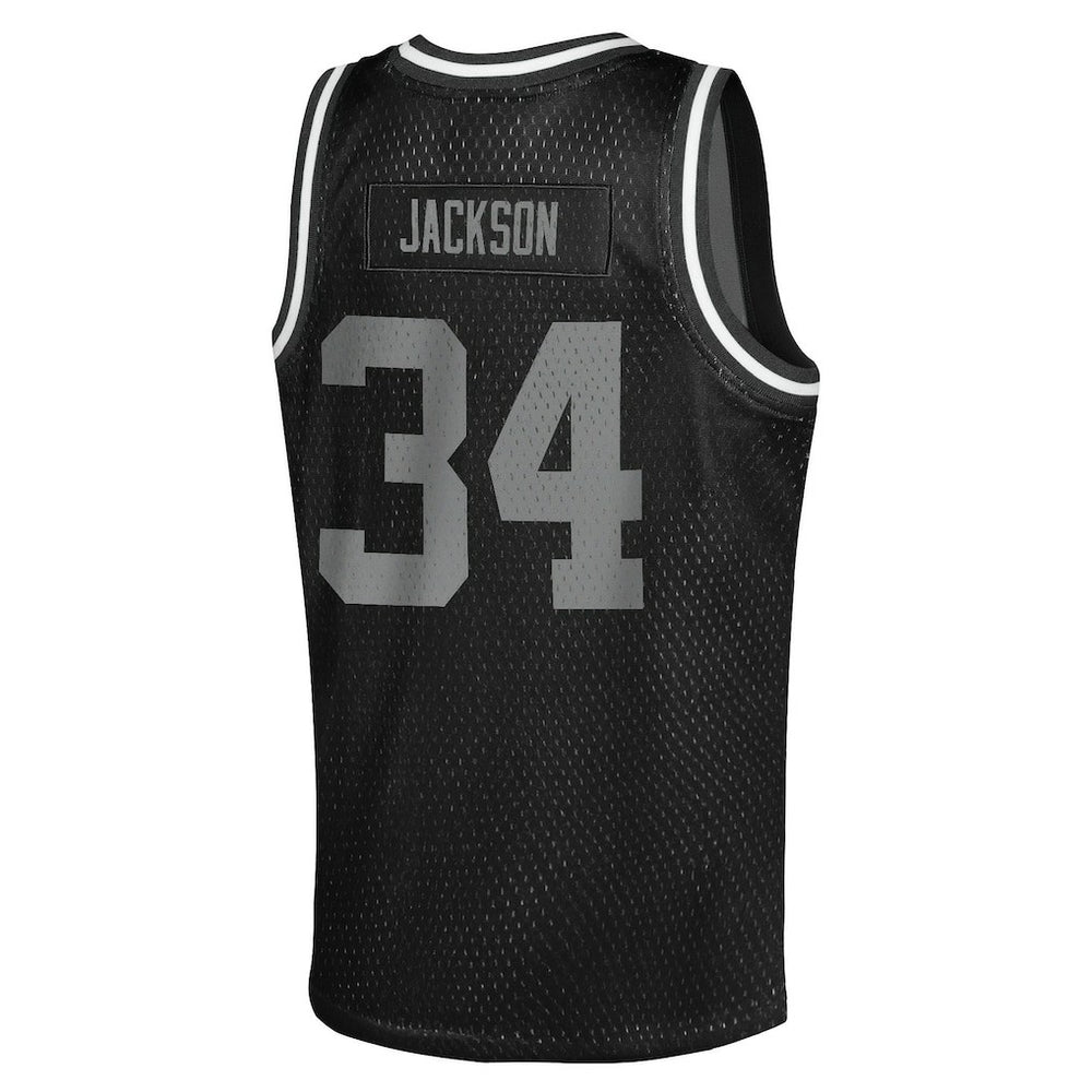 Mitchell & Ness Bo Jackson Las Vegas Raiders Youth Retired Player NFL Basketball Fashion Jersey Black