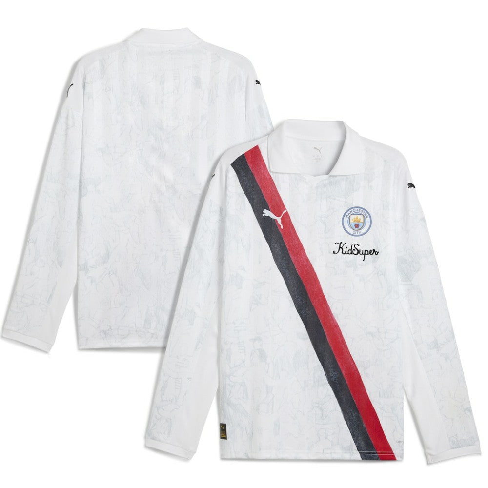 Manchester City x KidSuper 2025 FIFA Club World Cup Retro Long Sleeve T-Shirt White - Puma for sale