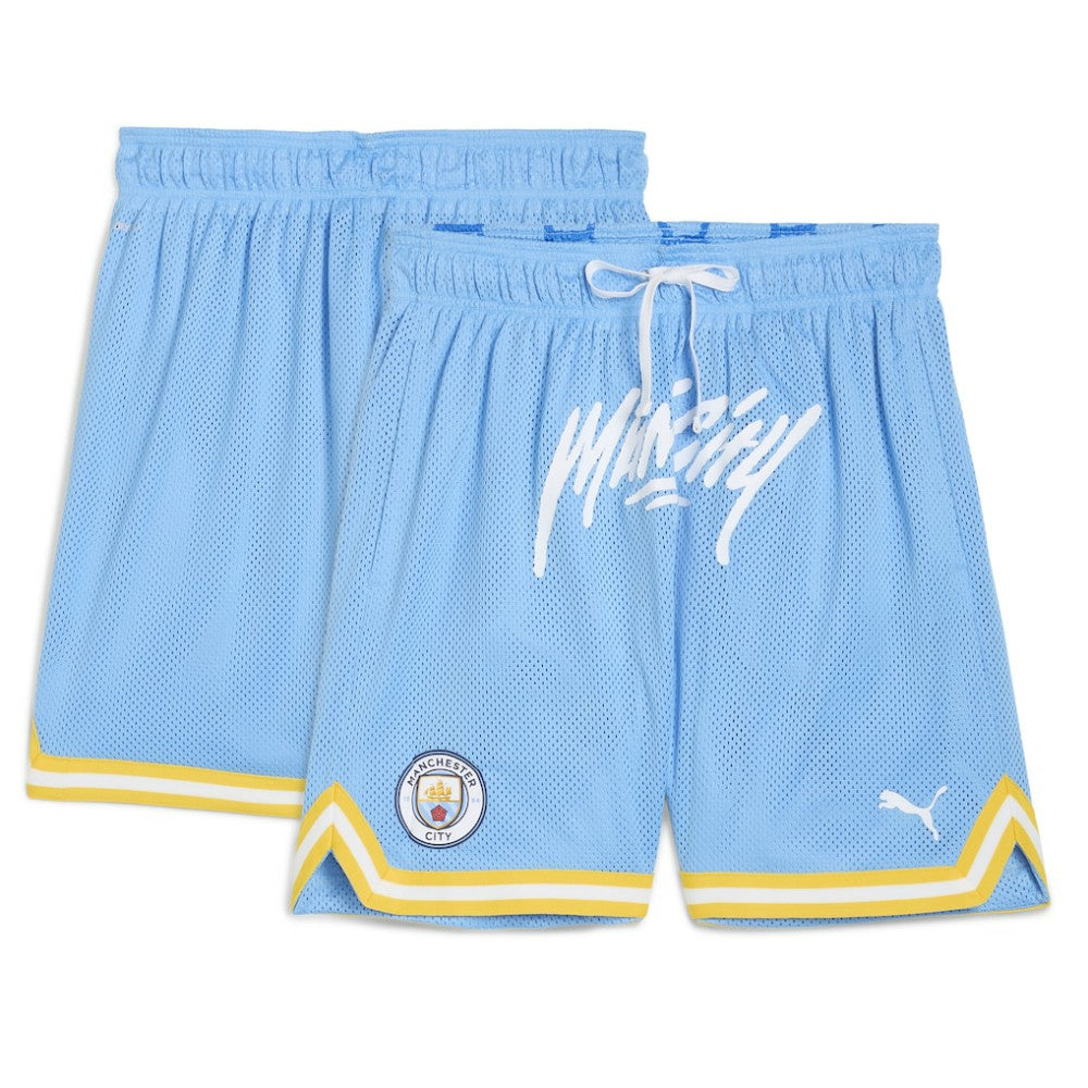 Manchester City 2025 FIFA Club World Cup Hoops Reversible Shorts Light Blue - Puma Discount