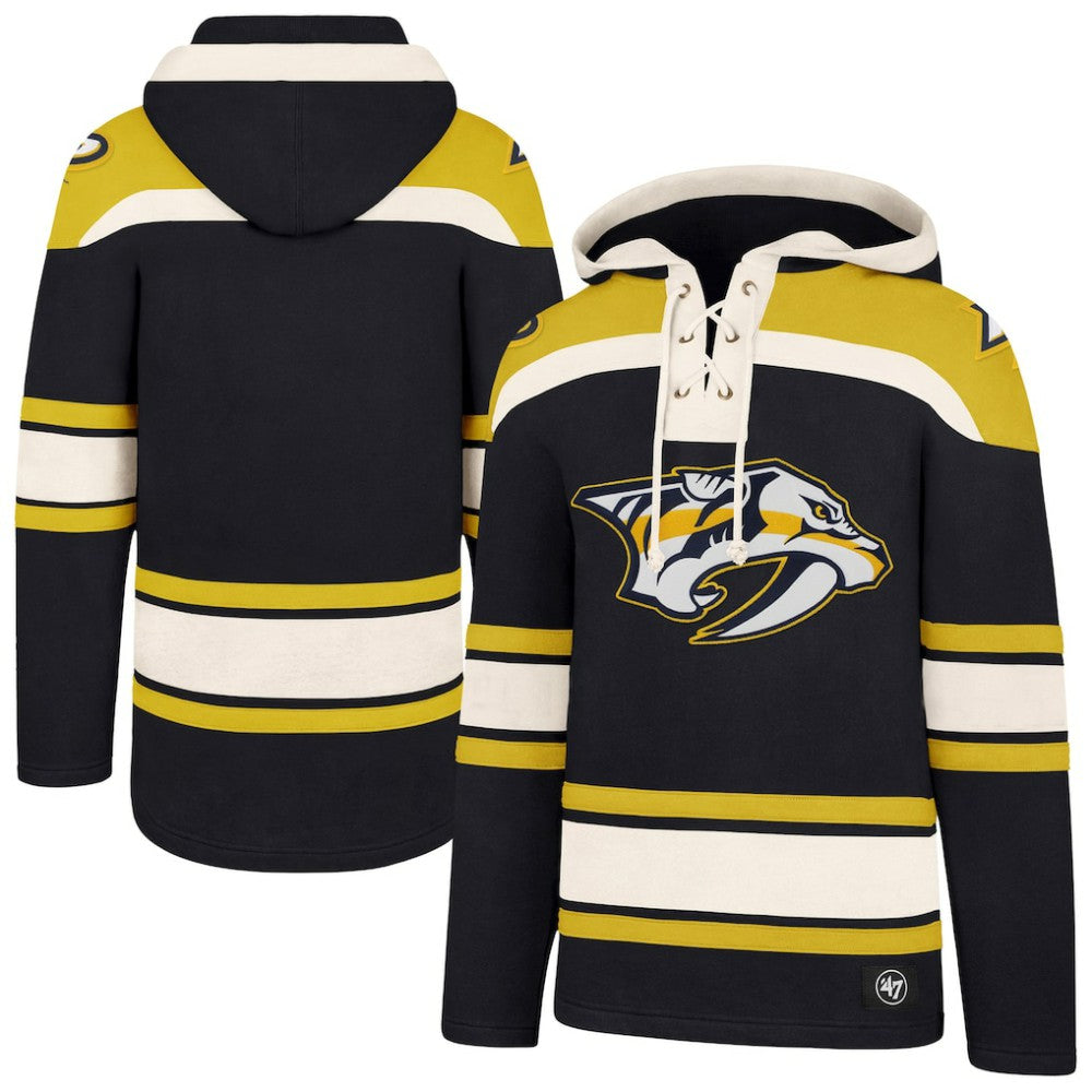 Nashville Predators '47 Superior Lacer Hoodie - Black - NHL 202773266