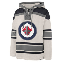 Winnipeg Jets '47 Rockaway Lacer Pullover Hoodie - Oatmeal - NHL 202773292