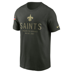 Nike New Orleans Saints 2025 Salute to Service Sideline Primary Edge Dri-FIT T-Shirt Forest Green