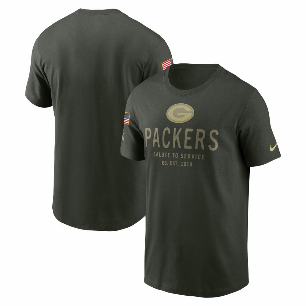 Nike Green Bay Packers 2025 Salute to Service Sideline Primary Edge Dri-FIT T-Shirt Forest Green