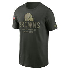 Nike Cleveland Browns 2025 Salute to Service Sideline Primary Edge Dri-FIT T-Shirt Forest Green