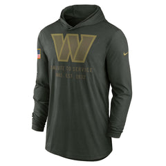 Nike Washington Commanders 2025 Salute to Service Sideline Dri-FIT Lightweight Hooded Pullover Forest Green
