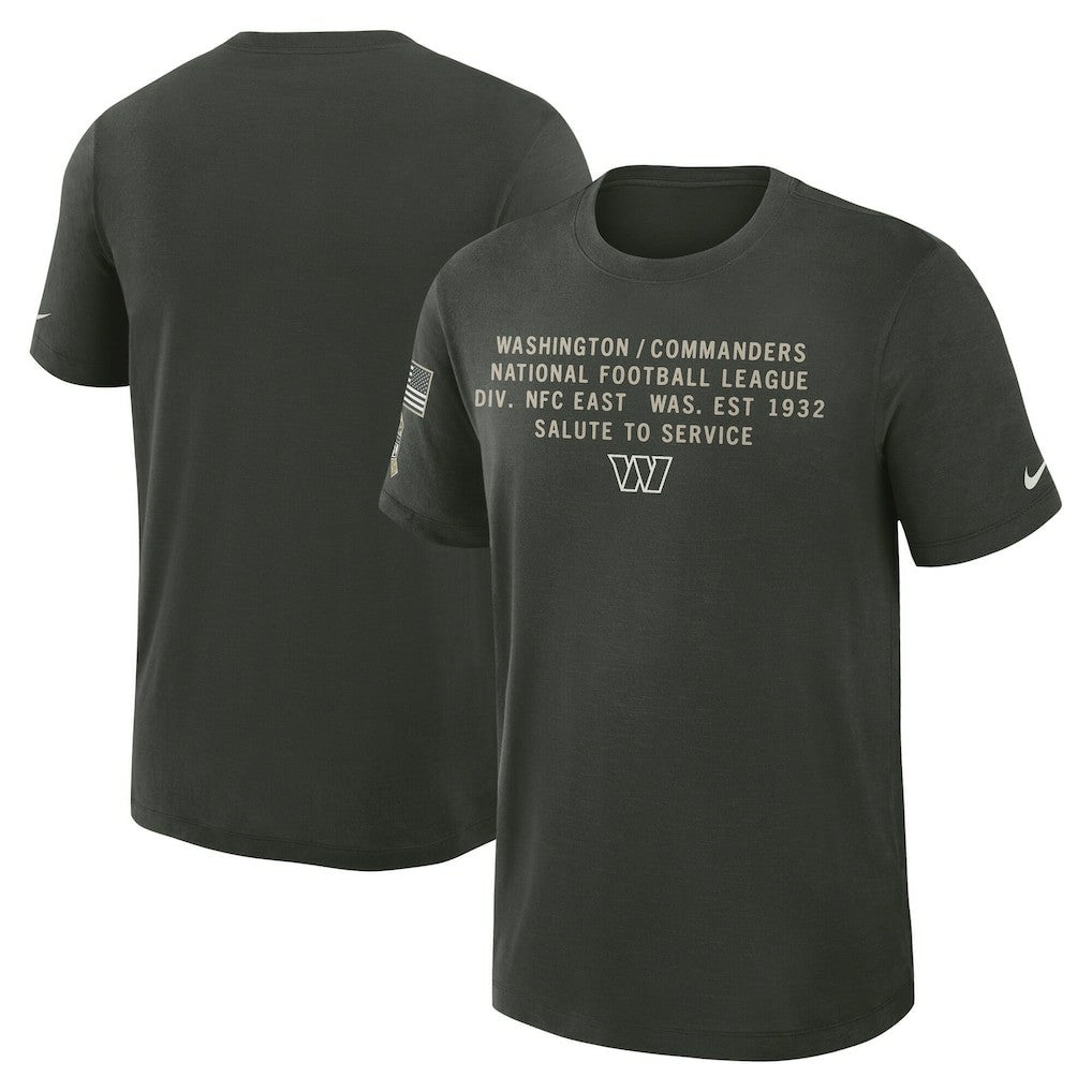 Nike Washington Commanders 2025 Salute to Service Sideline Slub Dri-FIT T-Shirt Dark Green