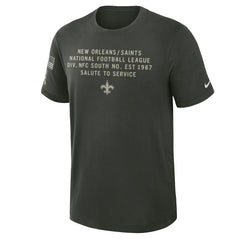 Nike New Orleans Saints 2025 Salute to Service Sideline Slub Dri-FIT T-Shirt Dark Green