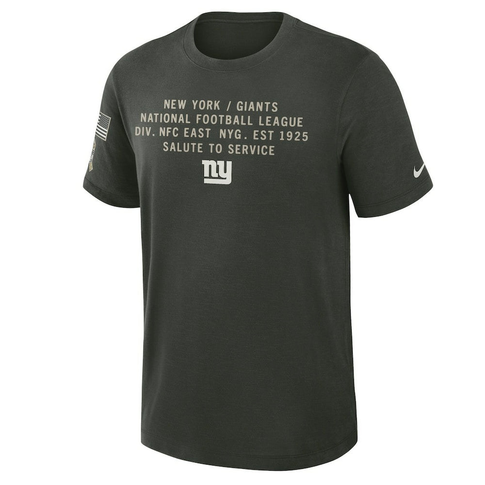 Nike New York Giants 2025 Salute to Service Sideline Slub Dri-FIT T-Shirt Dark Green