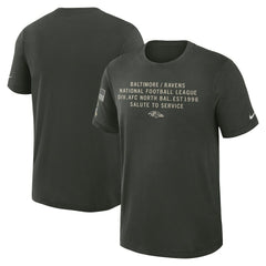 Nike Baltimore Ravens 2025 Salute to Service Sideline Slub Dri-FIT T-Shirt Dark Green