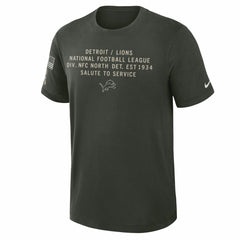 Nike Detroit Lions 2025 Salute to Service Sideline Slub Dri-FIT T-Shirt Dark Green