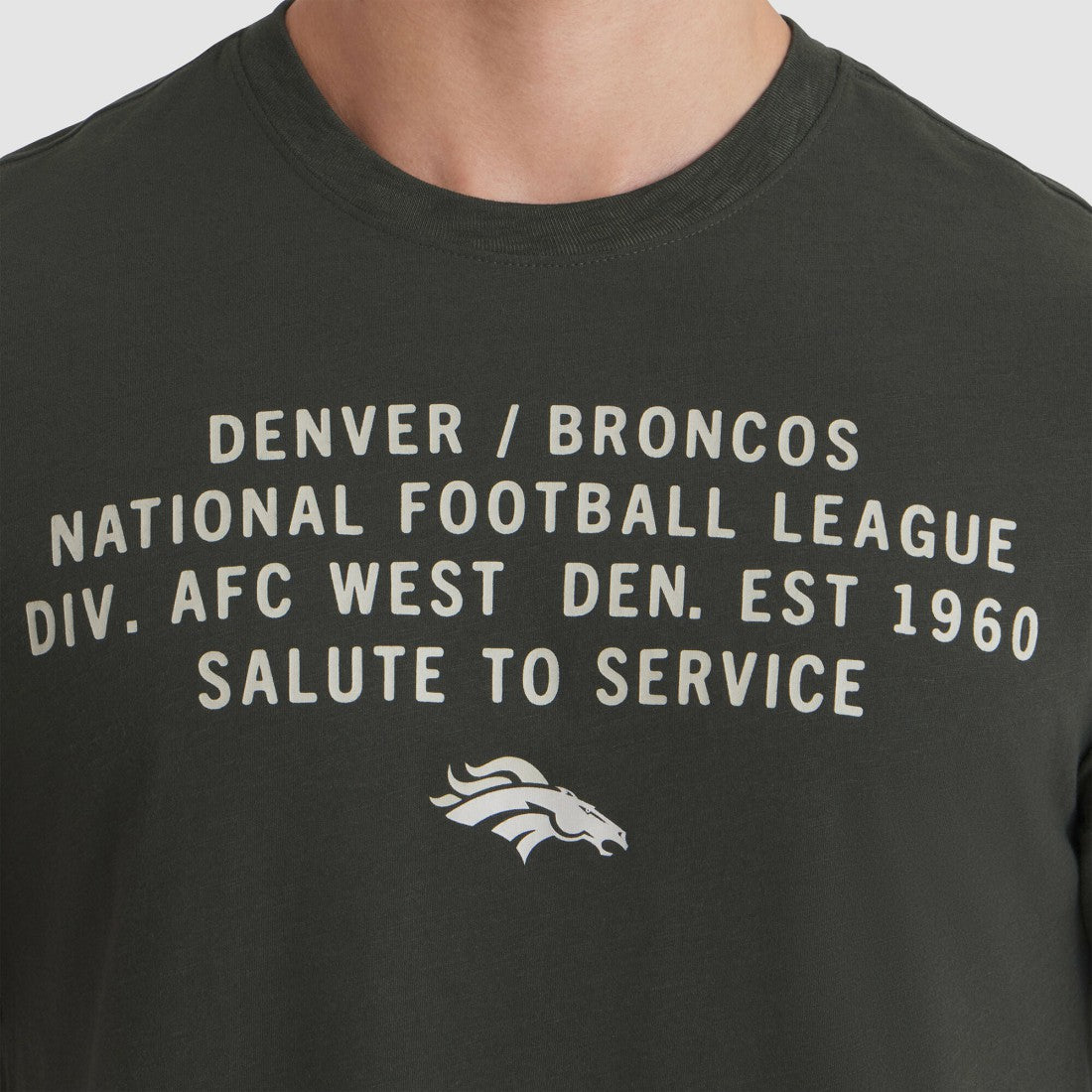 Nike Denver Broncos 2025 Salute to Service Sideline Slub Dri-FIT T-Shirt Forest Green