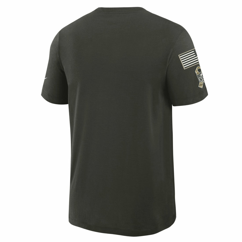 Nike Green Bay Packers 2025 Salute to Service Sideline Slub Dri-FIT T-Shirt Forest Green