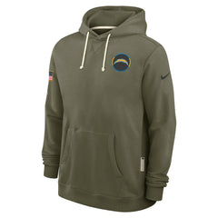 Nike Los Angeles Chargers 2025 Salute to Service Sideline Standard Issue Dri-FIT Hoodie Olive