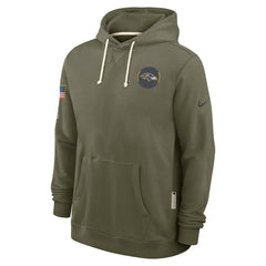 Nike Baltimore Ravens 2025 Salute to Service Sideline Standard Issue Dri-FIT Hoodie Olive