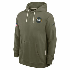 Nike Green Bay Packers 2025 Salute to Service Sideline Standard Issue Dri-FIT Hoodie Olive
