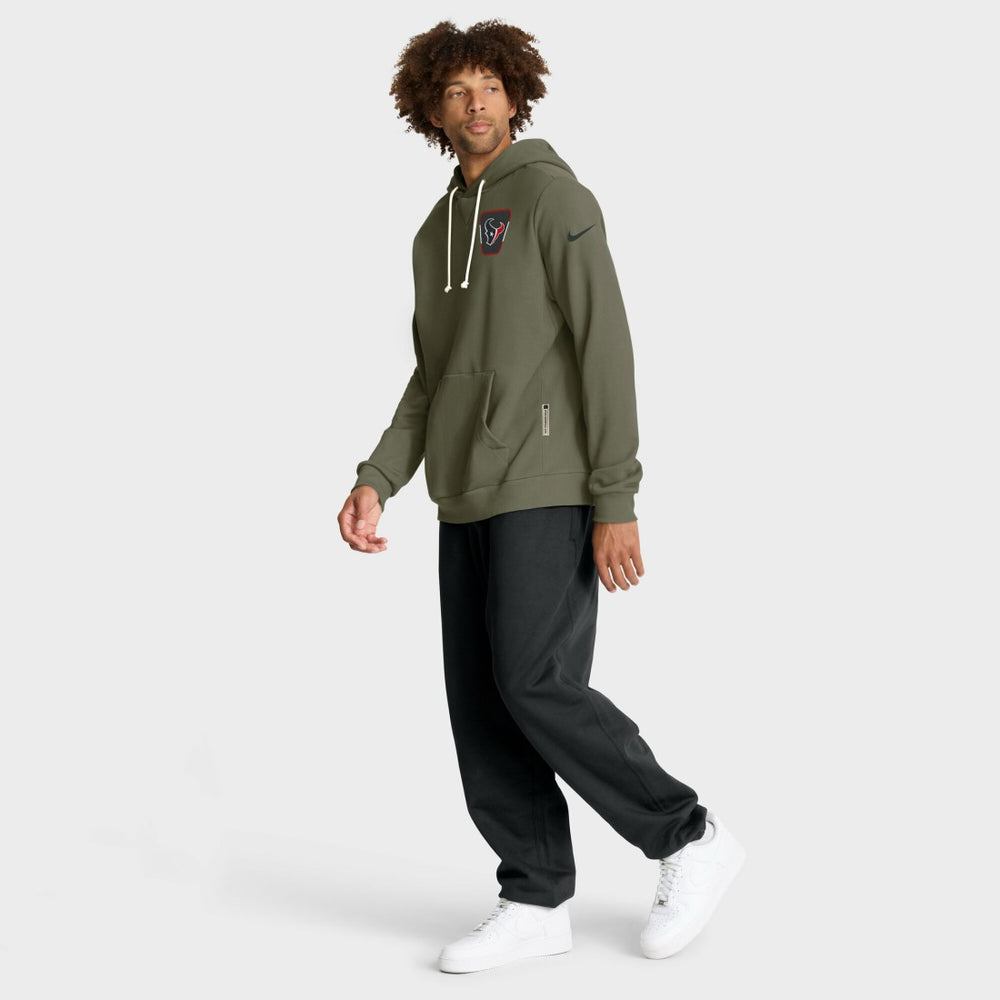 Nike Houston Texans 2025 Salute to Service Sideline Standard Issue Dri-FIT Hoodie Olive