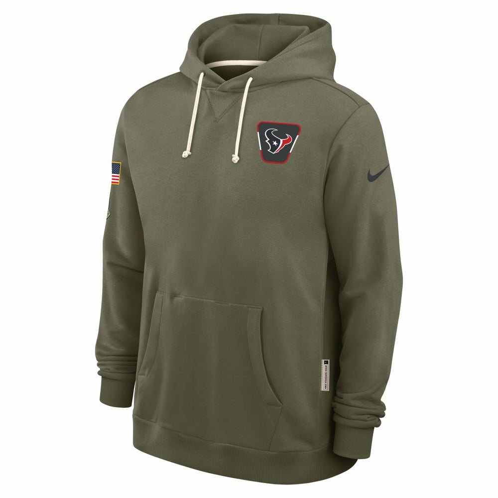Nike Houston Texans 2025 Salute to Service Sideline Standard Issue Dri-FIT Hoodie Olive