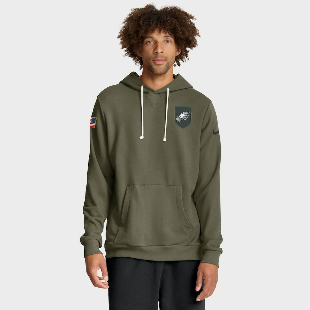 Nike Philadelphia Eagles 2025 Salute to Service Sideline Standard Issue Dri-FIT Hoodie Olive