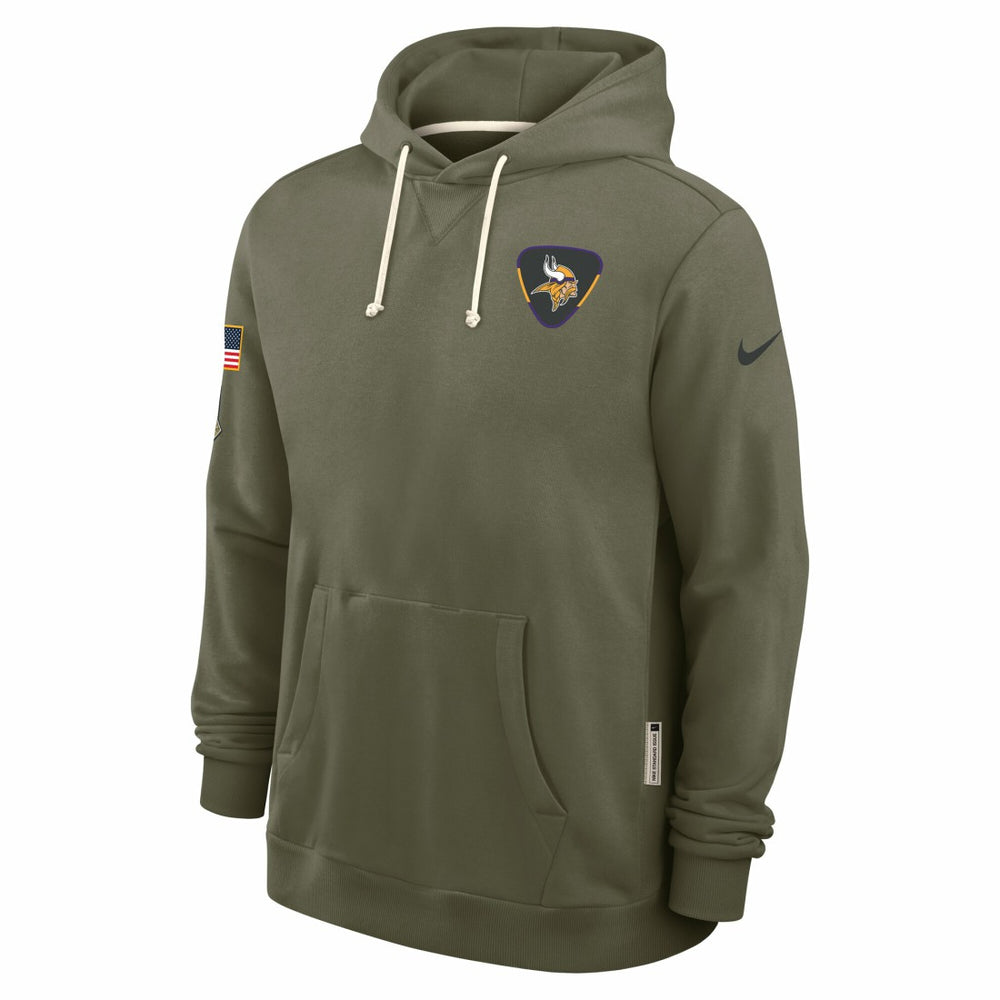 Nike Minnesota Vikings 2025 Salute to Service Sideline Standard Issue Dri-FIT Hoodie Olive