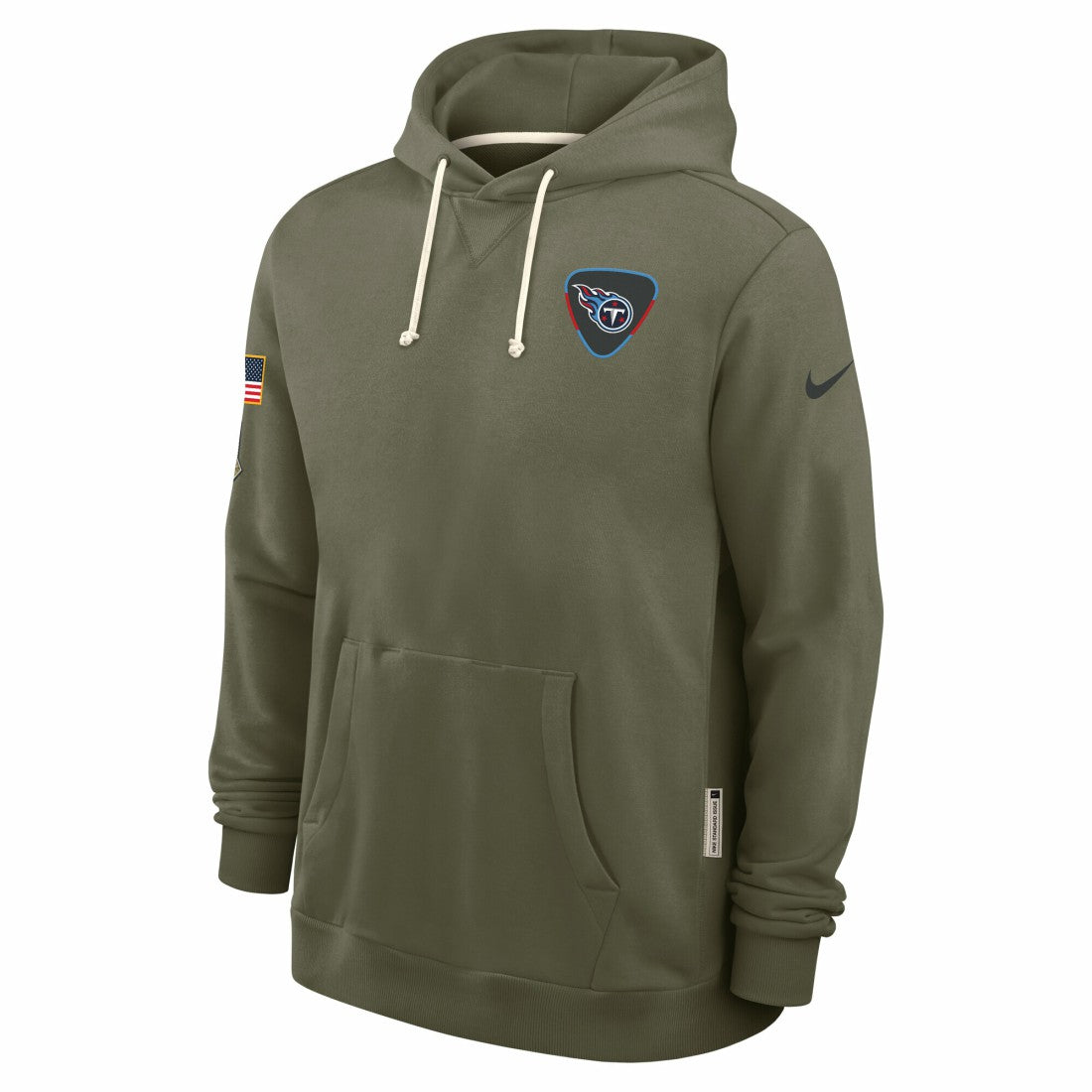 Nike Tennessee Titans 2025 Salute to Service Sideline Standard Issue Dri-FIT Hoodie Olive