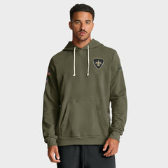 Nike New Orleans Saints 2025 Salute to Service Sideline Standard Issue Dri-FIT Hoodie Olive