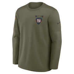 Nike New York Giants 2025 Salute to Service Sideline Coaches Therma-FIT Long Sleeve Shirt Olive