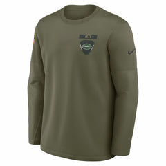 Nike New York Jets 2025 Salute to Service Sideline Coaches Therma-FIT Long Sleeve Shirt Olive